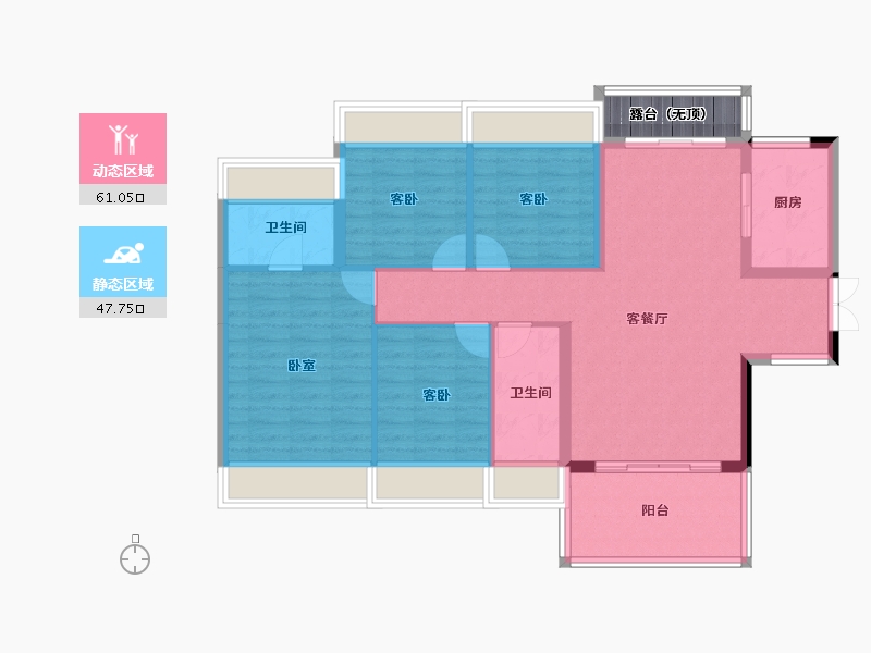 广东省-肇庆市-华生加洲时代-101.99-户型库-动静分区