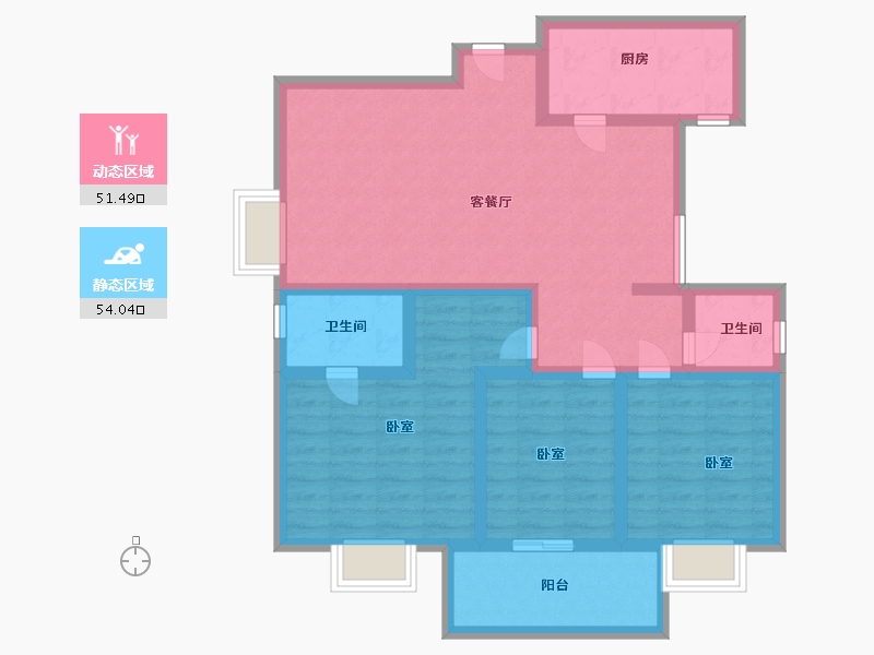 湖北省-孝感市-豫嘉盛世家园-92.99-户型库-动静分区