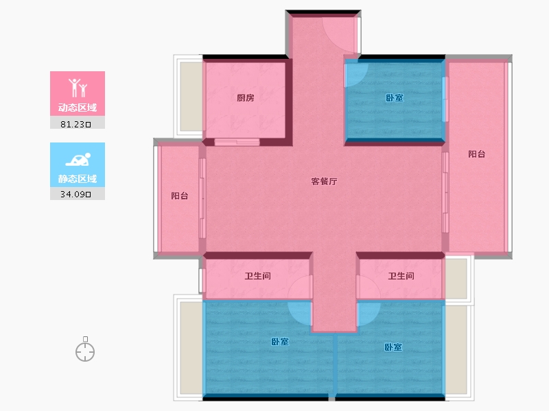 广东省-湛江市-幸福丽舍-104.09-户型库-动静分区