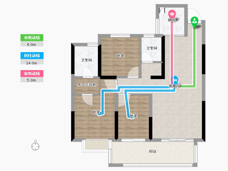 湖南省-怀化市-澳海公园2号-88.00-户型库-动静线