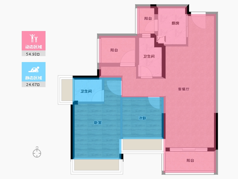 广东省-佛山市-顺德自在城-70.00-户型库-动静分区