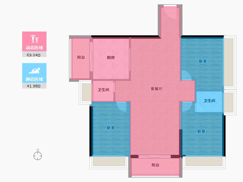 广东省-湛江市-幸福丽舍-101.32-户型库-动静分区