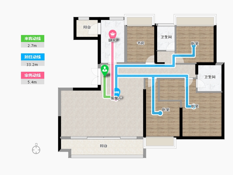 广东省-江门市-嶺江一品-131.71-户型库-动静线