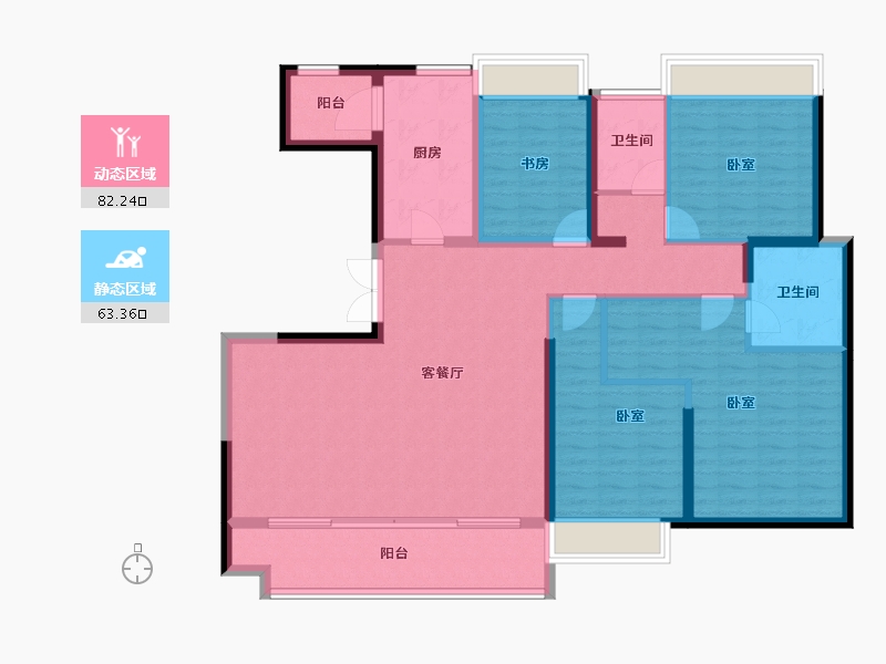 广东省-江门市-嶺江一品-131.71-户型库-动静分区