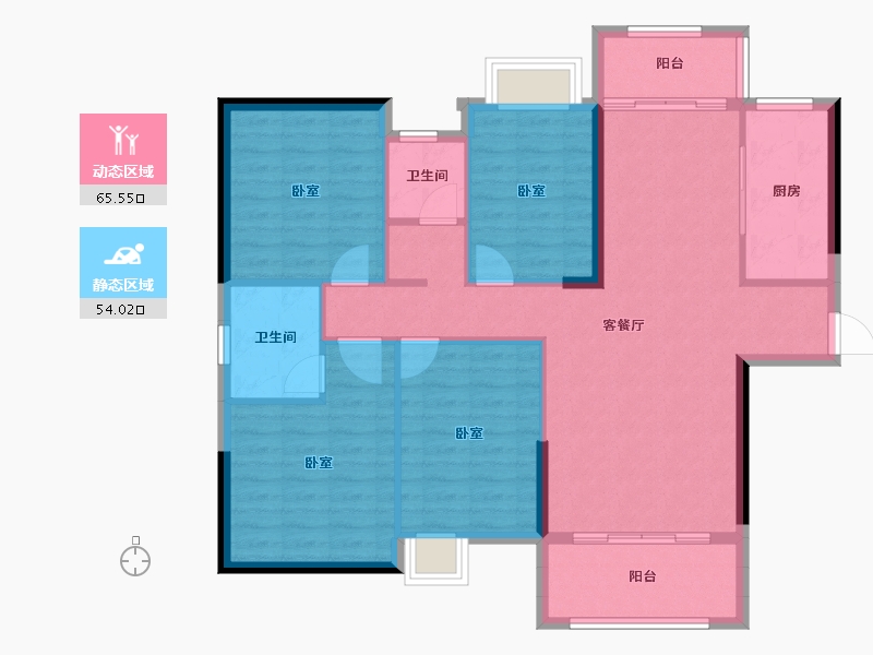 湖南省-郴州市-中耀林溪湾-108.58-户型库-动静分区