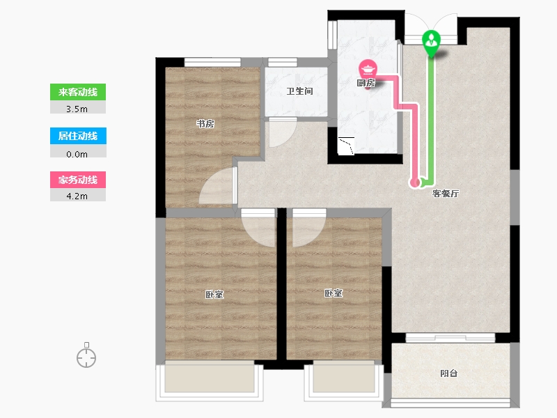 河南省-郑州市-正弘悦云庄-71.99-户型库-动静线