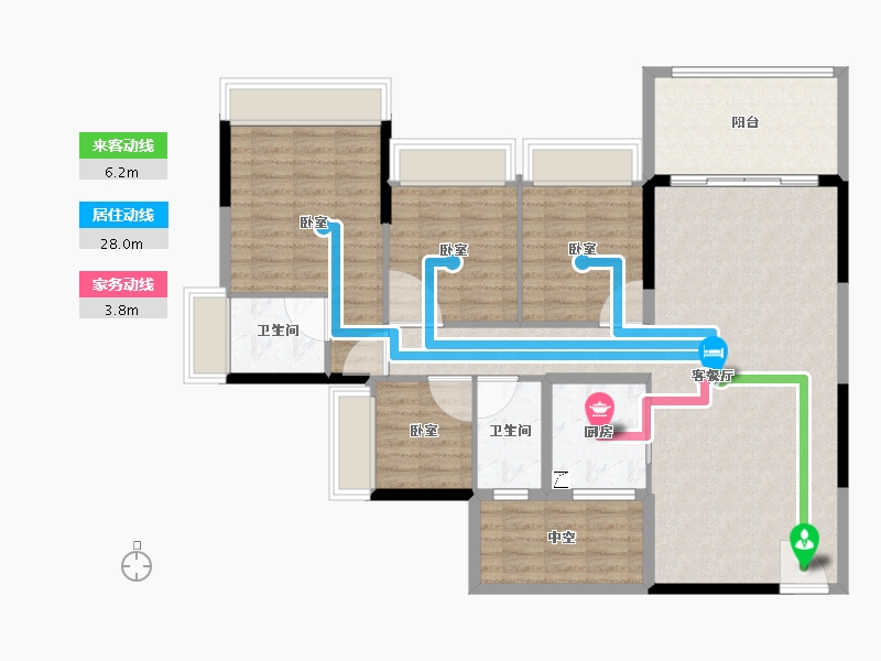 广东省-湛江市-汇泉·盛景名苑-116.94-户型库-动静线