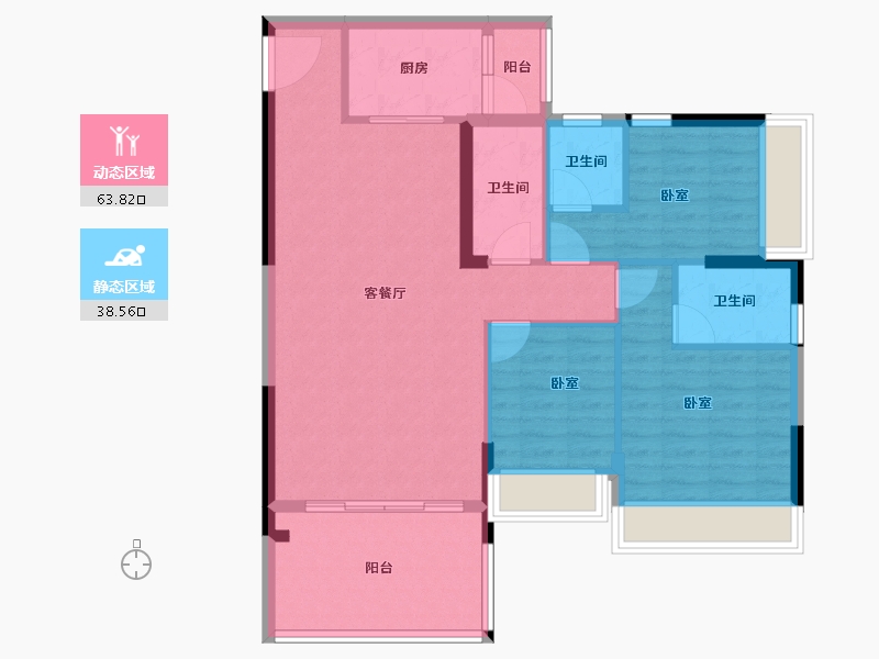 广东省-江门市-御凯名都-92.38-户型库-动静分区