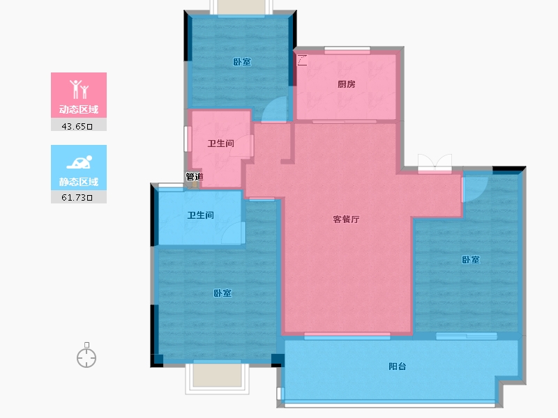 江苏省-镇江市-嘉源·首府-95.43-户型库-动静分区