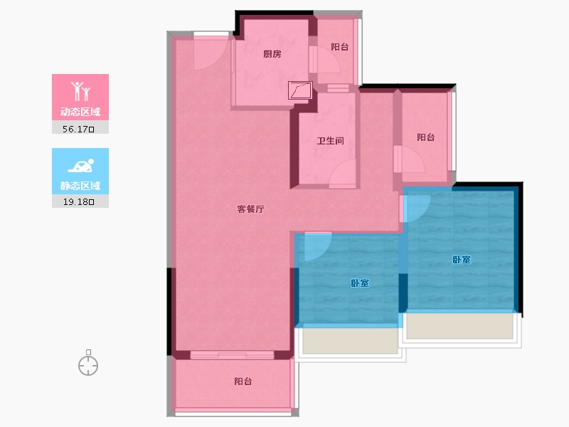 广东省-佛山市-顺德自在城-66.00-户型库-动静分区