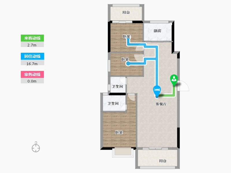 广东省-汕头市-清华城东区-104.10-户型库-动静线