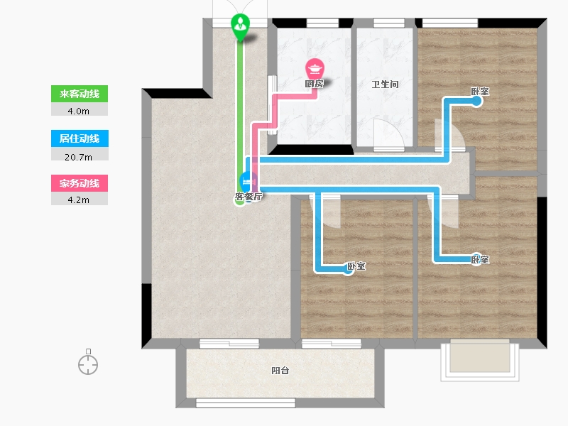 河南省-郑州市-名门紫园-77.25-户型库-动静线