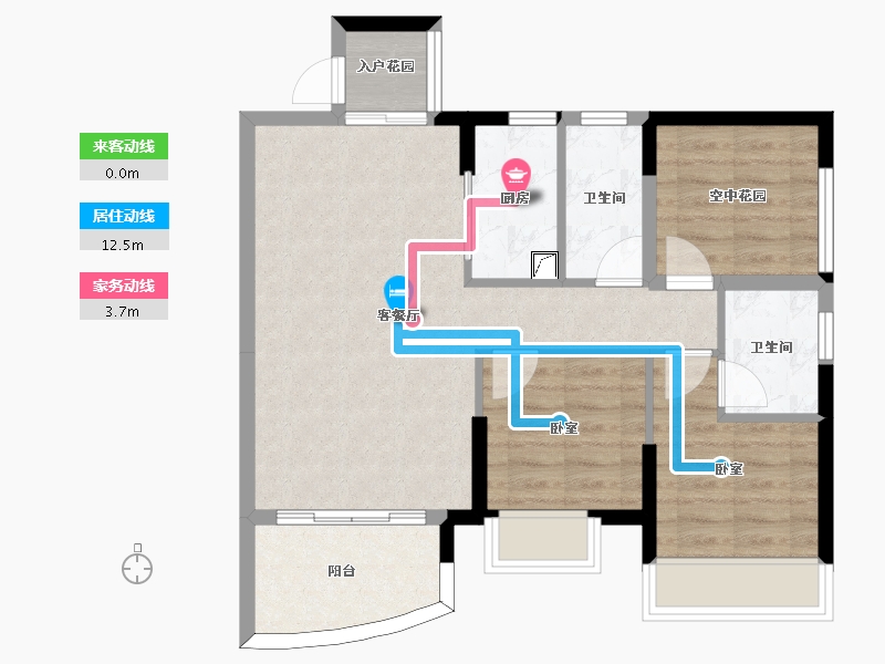 广东省-惠州市-凯悦春天-69.89-户型库-动静线