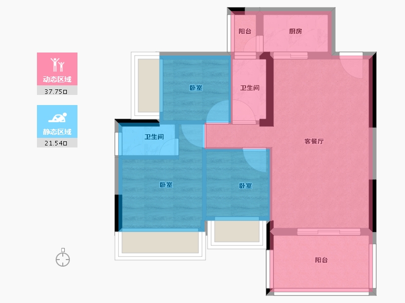 广东省-江门市-御凯名都-52.17-户型库-动静分区