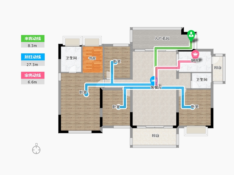 广东省-广州市-南沙星河丹堤-145.60-户型库-动静线