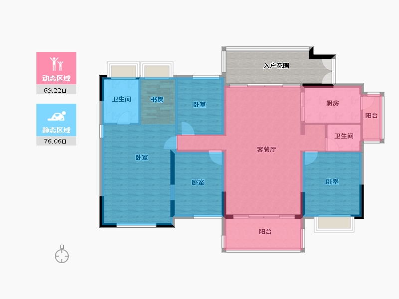 广东省-广州市-南沙星河丹堤-145.60-户型库-动静分区