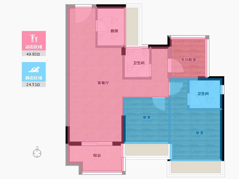 广东省-广州市-融创·春风岭南-66.00-户型库-动静分区