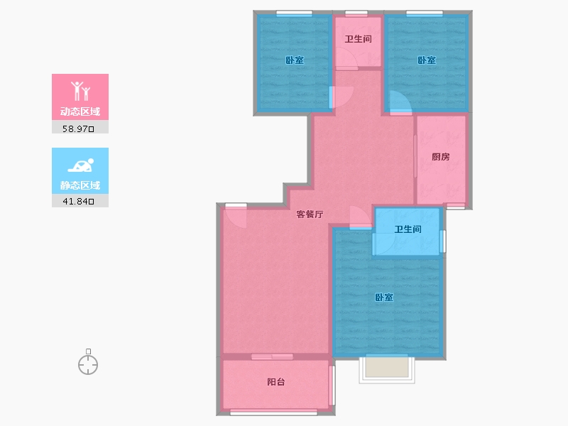 湖北省-孝感市-豫嘉盛世家园-90.00-户型库-动静分区