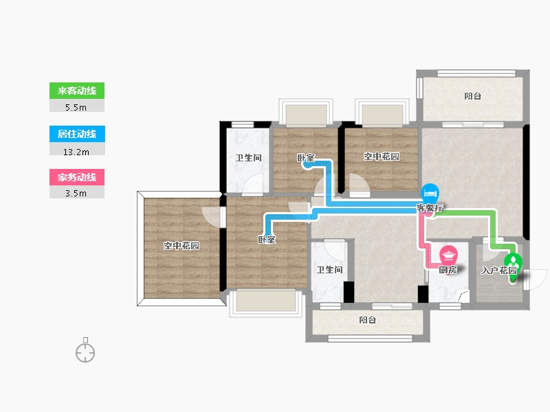 广东省-惠州市-凯悦春天-87.35-户型库-动静线