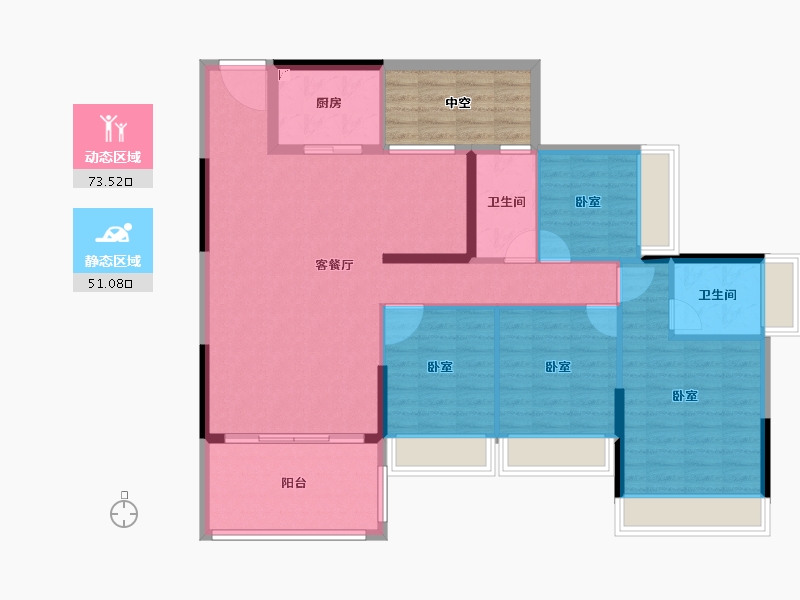 广东省-湛江市-汇泉·盛景名苑-120.33-户型库-动静分区