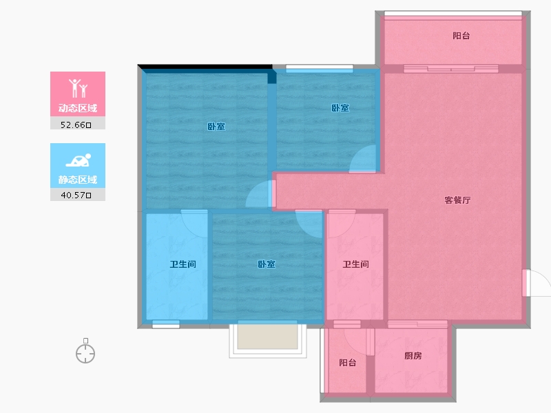 广东省-佛山市-明城壹号-84.00-户型库-动静分区