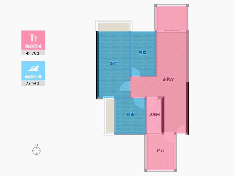 广东省-湛江市-城市尚居花园-70.99-户型库-动静分区