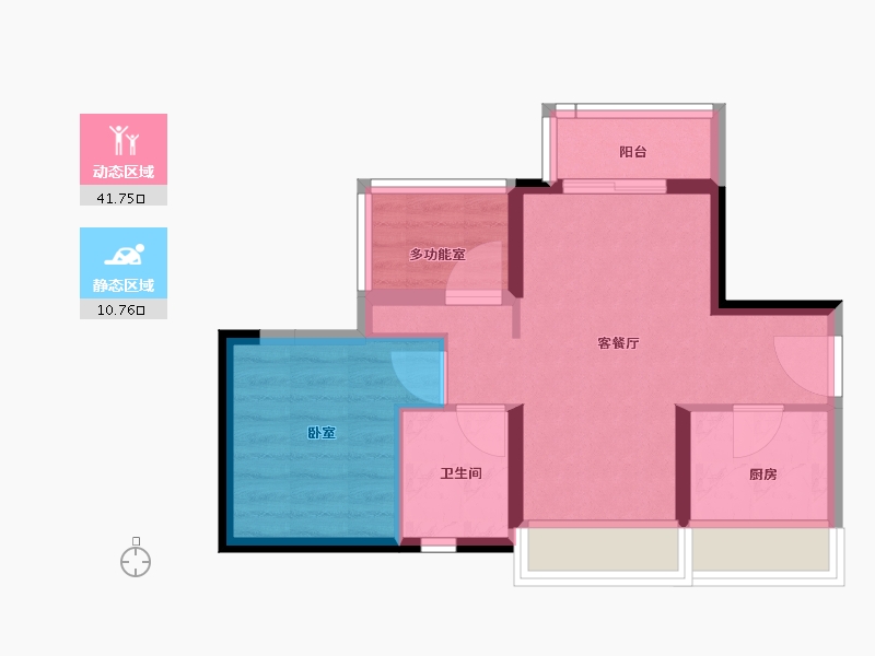 广东省-广州市-融创·春风岭南-46.00-户型库-动静分区