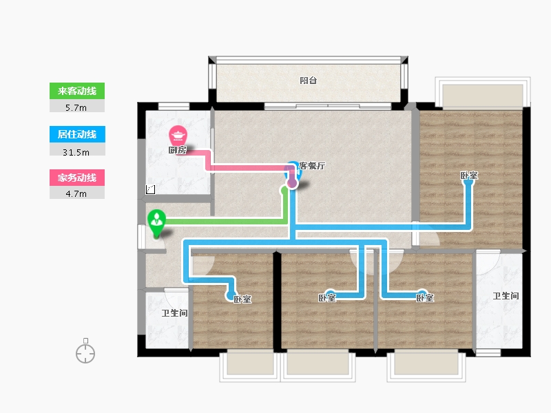 广东省-江门市-时代雁山湖（鹤山）-101.19-户型库-动静线