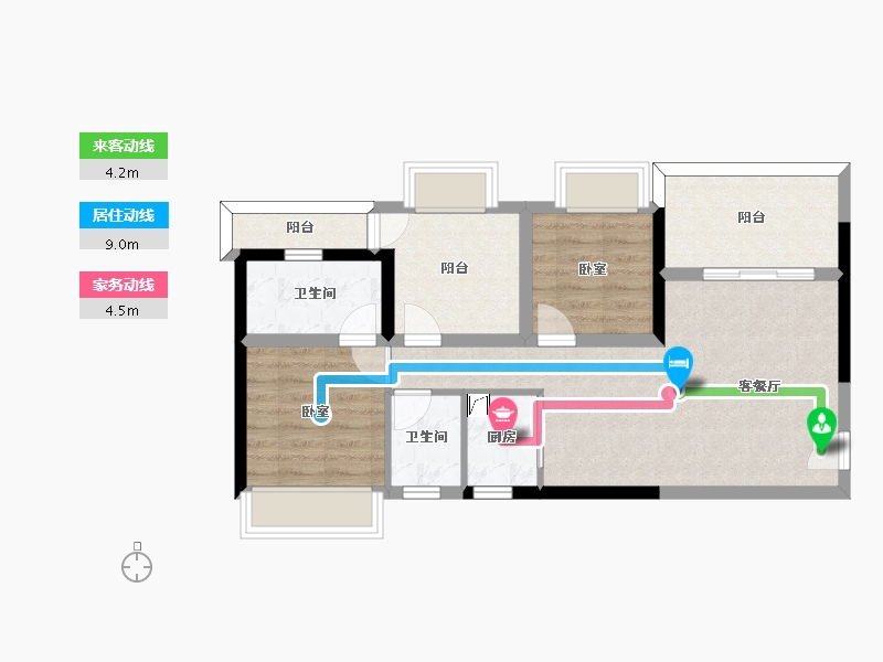 广东省-惠州市-凯悦春天-69.86-户型库-动静线