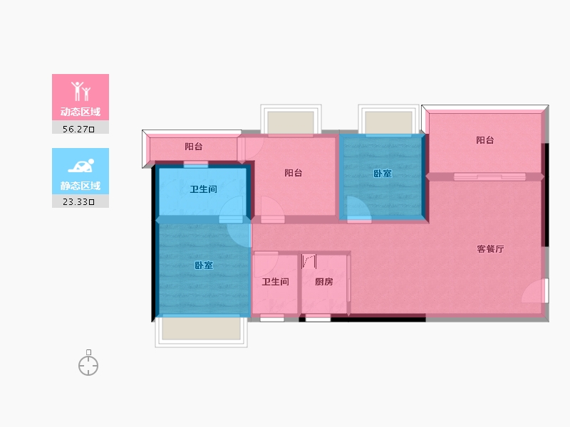 广东省-惠州市-凯悦春天-69.86-户型库-动静分区