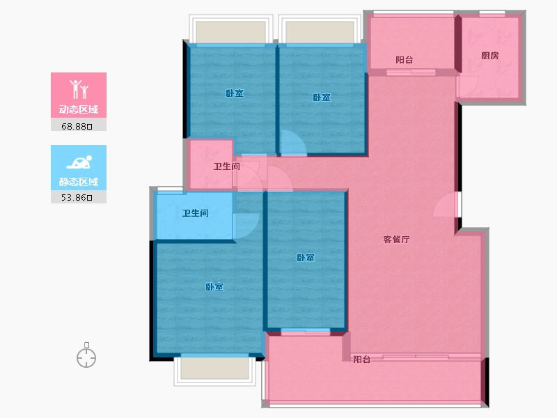 湖南省-郴州市-御景湾人和好景-112.00-户型库-动静分区