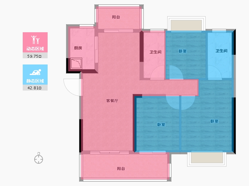 广东省-广州市-新力龙湾-92.01-户型库-动静分区