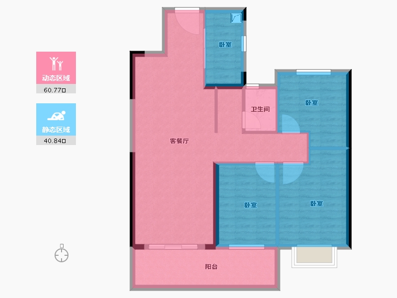 湖北省-荆州市-当代显扬府ΜΟΜΛ-91.76-户型库-动静分区