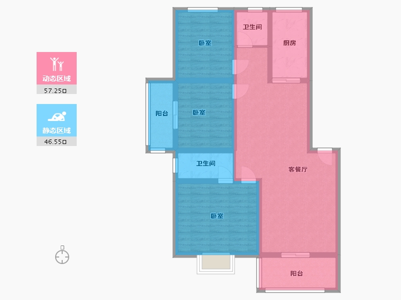 湖北省-孝感市-豫嘉盛世家园-92.00-户型库-动静分区