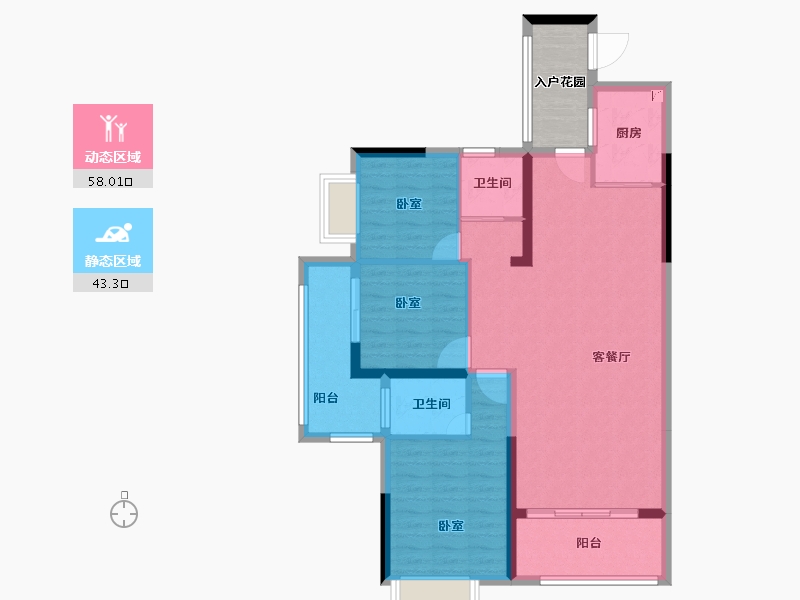 广东省-汕头市-天悦湾-96.10-户型库-动静分区