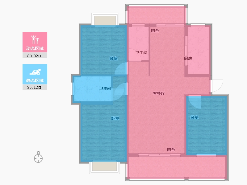 湖南省-怀化市-蔚蓝水岸-122.01-户型库-动静分区