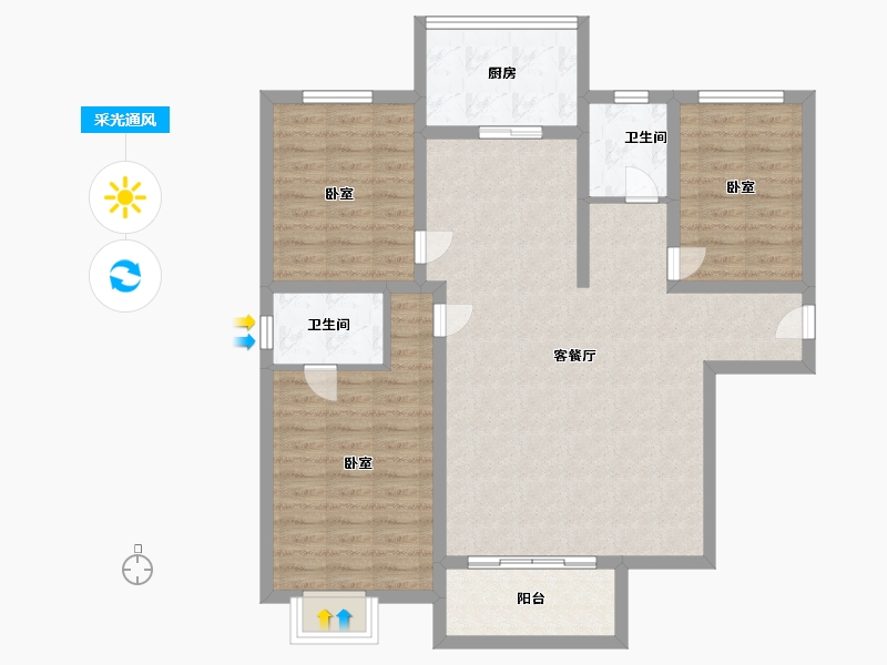 湖北省-孝感市-豫嘉盛世家园-99.99-户型库-采光通风