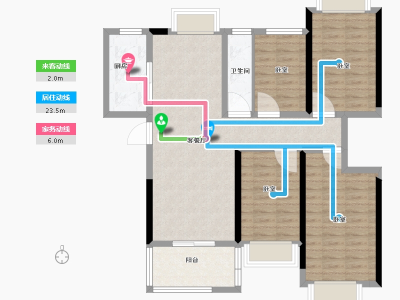 广东省-佛山市-奥园上林一品-92.18-户型库-动静线