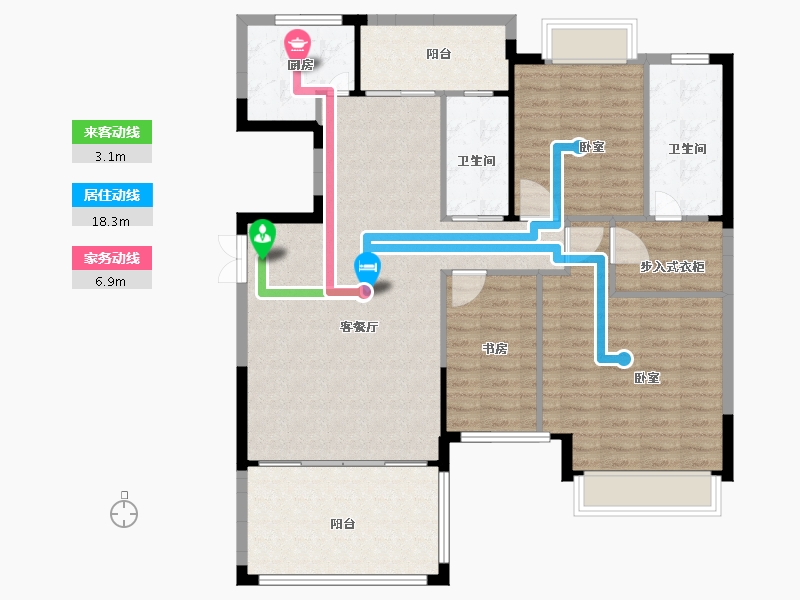 湖南省-邵阳市-恒泰珑湖-116.00-户型库-动静线