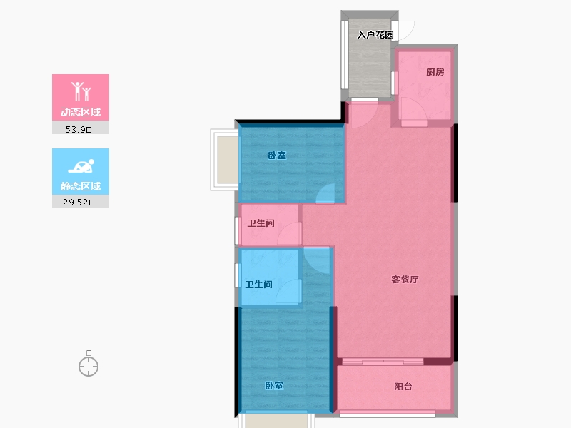 广东省-汕头市-天悦湾-80.00-户型库-动静分区