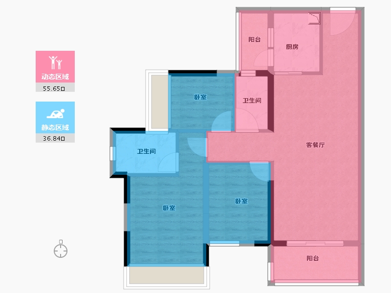 广东省-广州市-城投首筑花园-82.00-户型库-动静分区