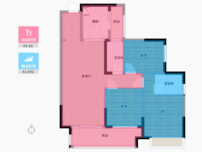 广东省-广州市-中海新城公馆-94.01-户型库-动静分区