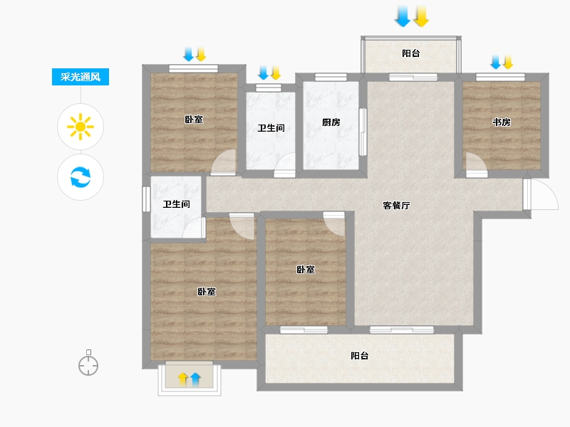 湖南省-常德市-大汉澧州龙城-97.39-户型库-采光通风