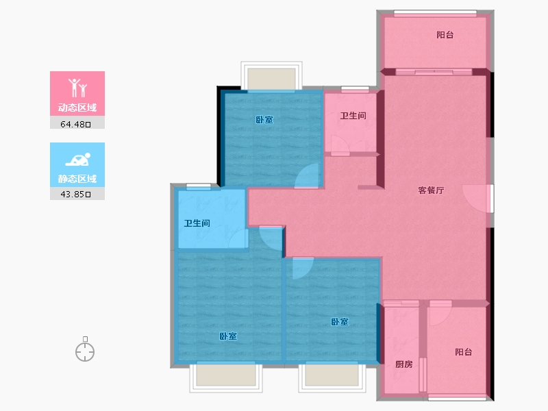 广东省-汕头市-天悦湾-97.99-户型库-动静分区