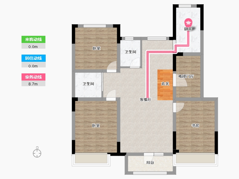 吉林省-长春市-隆晟·高新名邸-102.45-户型库-动静线