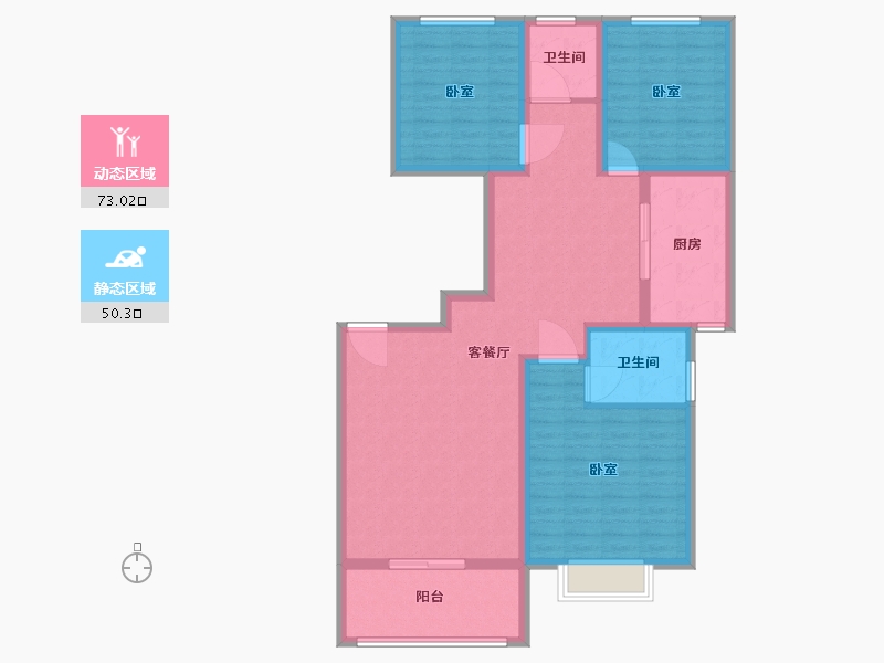 湖北省-孝感市-豫嘉盛世家园-111.00-户型库-动静分区