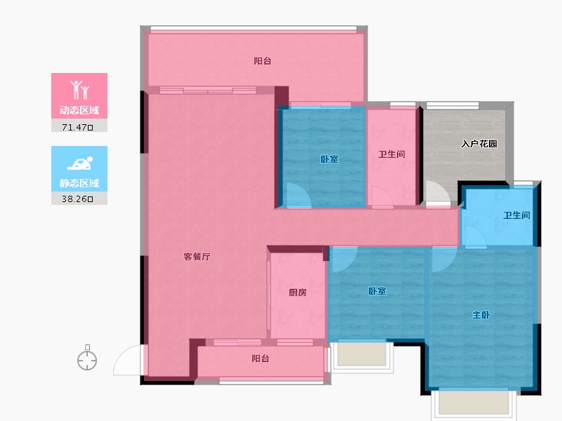 广西壮族自治区-贺州市-泽森·壹品江山-106.03-户型库-动静分区