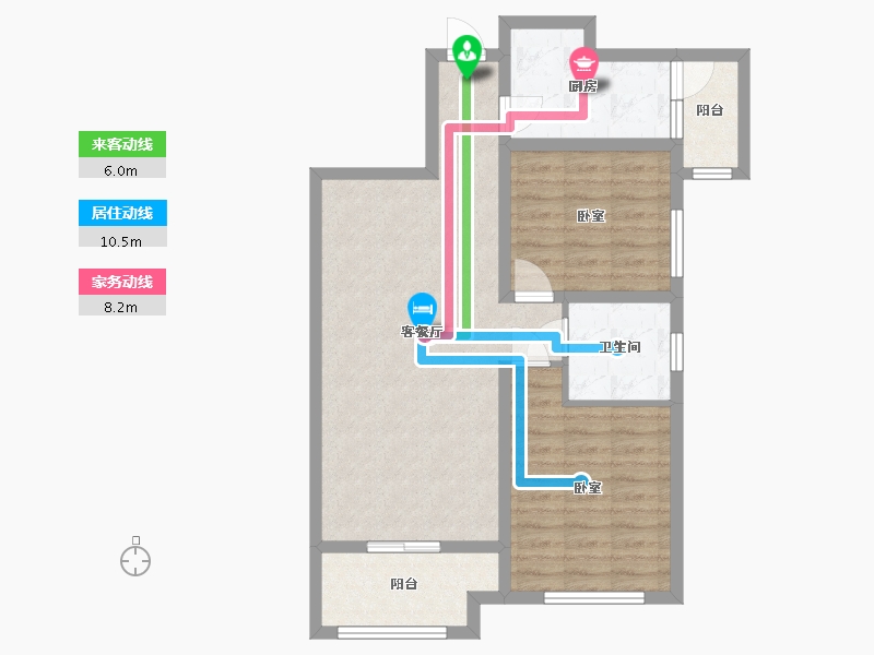 陕西省-西安市-天朗大兴郡-73.32-户型库-动静线