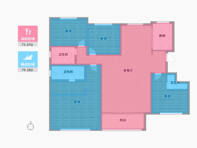 山东省-潍坊市-凡尔赛花园-133.99-户型库-动静分区