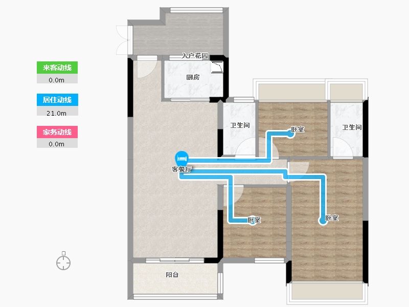 广东省-广州市-城投首筑花园-96.00-户型库-动静线